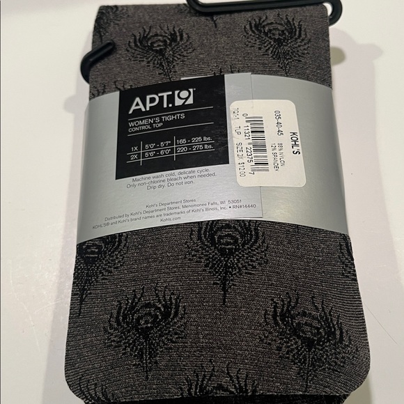 Apt.9 Fashion Tights Control Top Women’s 2X 5’6-6’0 220-275lbs. Feathered - Picture 3 of 3